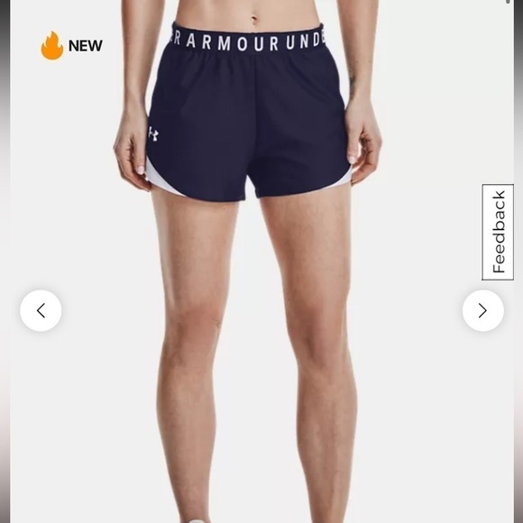 Women’s Under Armour Navy & Grey Loose Running Play Up Shorts - Picture 1 of 6